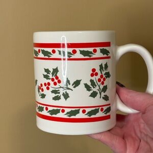 Vintage WCL Christmas Mug Holiday Holly Berry Festive